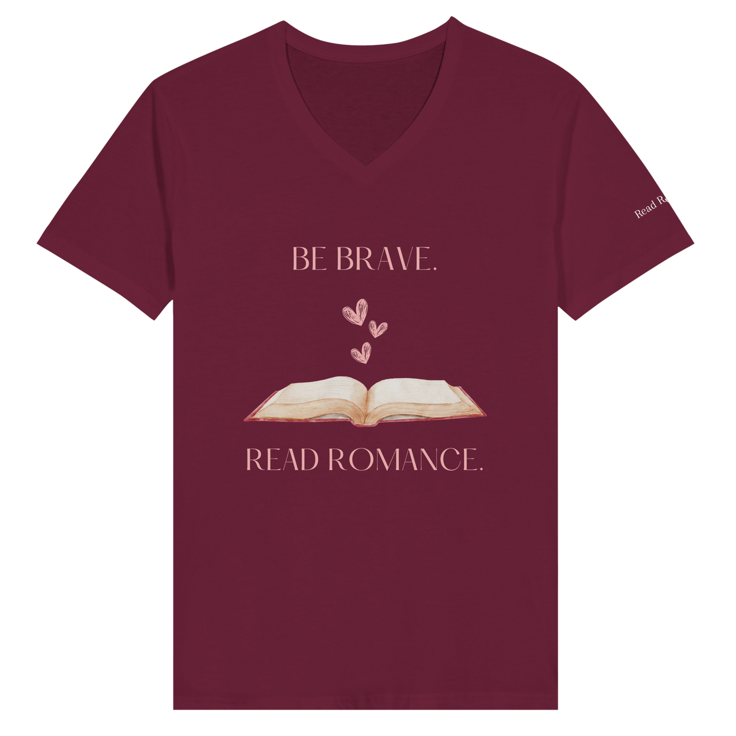 Red be brave read romance tshirt 